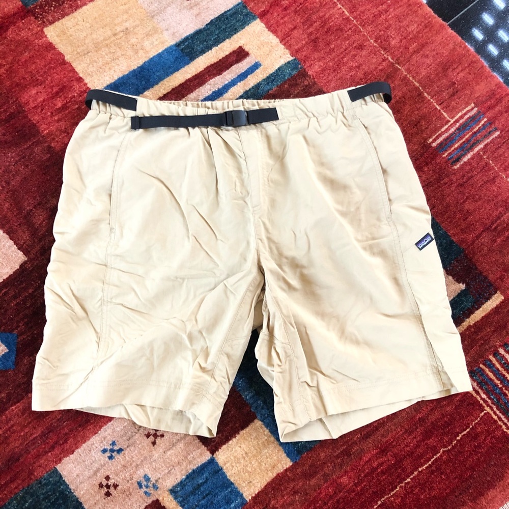Patagonia Men’s Hiking Shorts, NWT, tan.